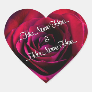 Stickers Rouge Rose Romantique Stickers Rose de ma
