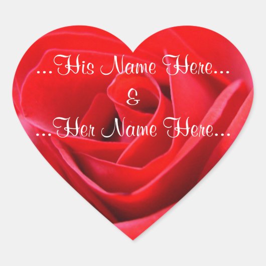 Stickers Rouge Rose Romantique Stickers Rose de ma (Devant)