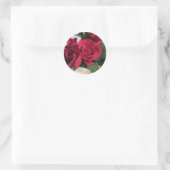 Stickers Rouge Rose ronde Enveloppe Phoques avec R (Sac)