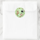 Stickers Round Favor - Jungle Adventure Animaux (Sac)