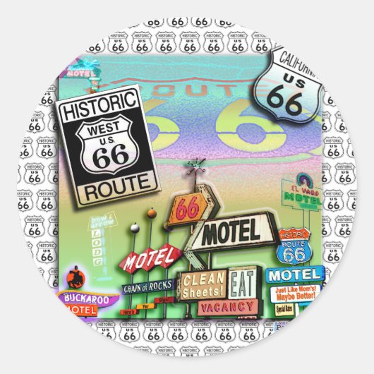 Stickers - Route 66 De Moederweg (Voorkant)