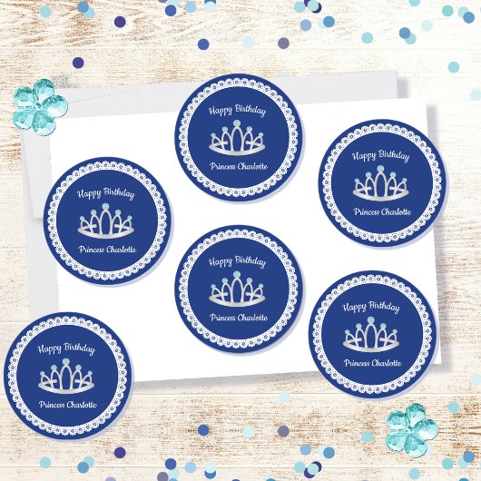 Stickers Royal Blue Princess Tiara