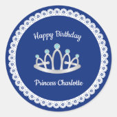 Stickers Royal Blue Princess Tiara (Devant)