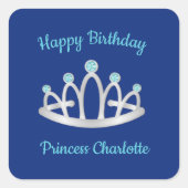 Stickers Royal Blue Princess Tiara (Devant)