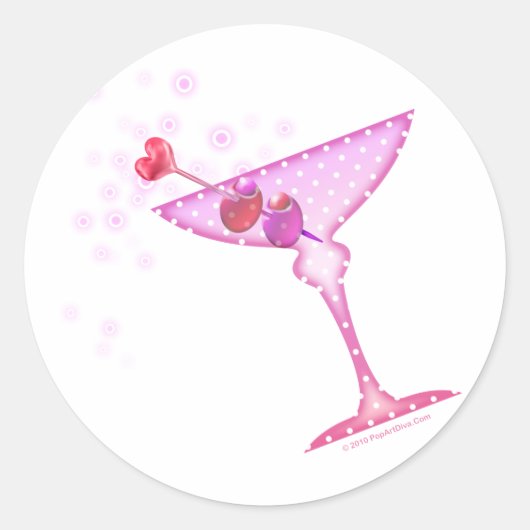 STICKERS - ROZE MARTINI (Voorkant)