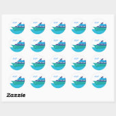 Stickers RSVP bateau de croisière (Feuille)