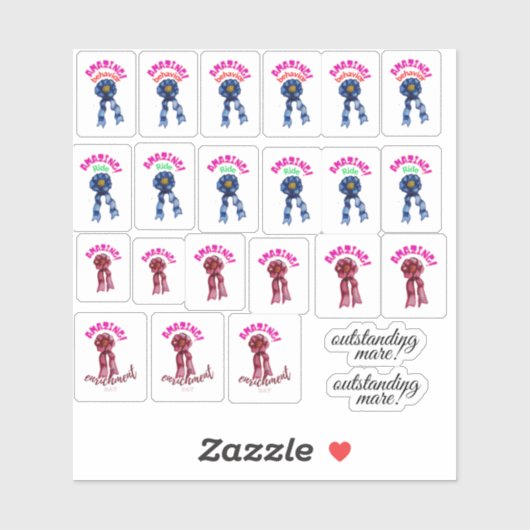 stickers ruban bleu et rouge pour extraordinaire (Feuille)