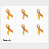 Stickers Ruban Orange Leukemia Cure (Feuille)