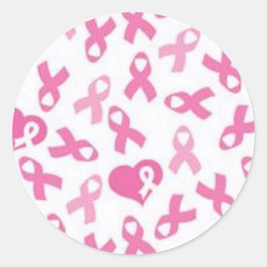 Stickers Ruban rose Cancer du sein (Devant)