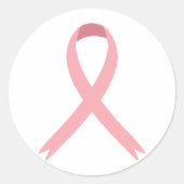 Stickers Ruban rose Sensibilisation au cancer du s (Devant)