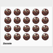 Stickers Russe Bourgogne Marine Bois foncé (Feuille)