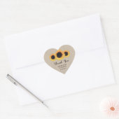Stickers Rustic Burlap et Sunflower Wedding Favor (Enveloppe)