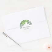 Stickers Rustic Green Succulents (Enveloppe)