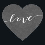 Stickers Rustique Chalkboard Coeur Mariage Faveur<br><div class="desc">Rustique Chalkboard Coeur Mariage Favoriser Stickers.</div>