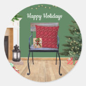 Stickers Rustique de scène de Noël (Devant)