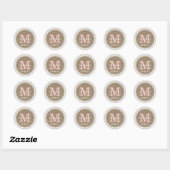 Stickers Rustique Lace & Burlap Wedding Favor (Feuille)