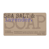 Stickers rustiques artisanaux Lavender Soap Vintag (Devant)