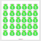 Stickers sac argent (Feuille)