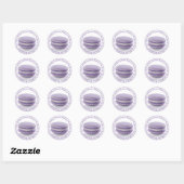 Stickers Sac Faveur Professionnel - Macaron violet (Feuille)