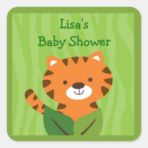 Stickers Safari Jungle Tiger Étiquettes