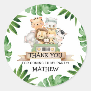 Stickers Safari Wild Un Merci Anniversaire
