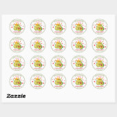 Stickers Saint-Guacamole Avocado Baby shower Fiest (Feuille)
