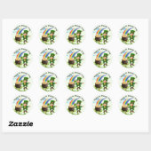 Stickers Saint Patrick Leprechaun Arc-en-ciel (Feuille)