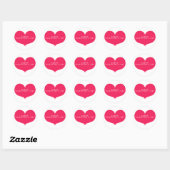 Stickers Saint Valentin au coeur rose (Feuille)