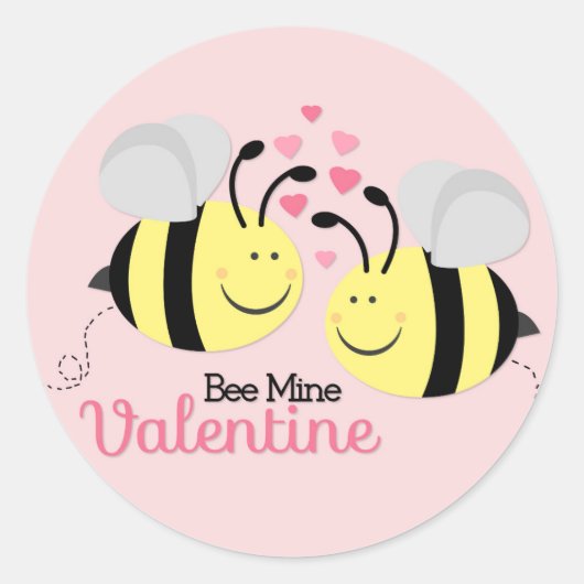 Stickers Saint Valentin de la Mine d'abeille (Devant)