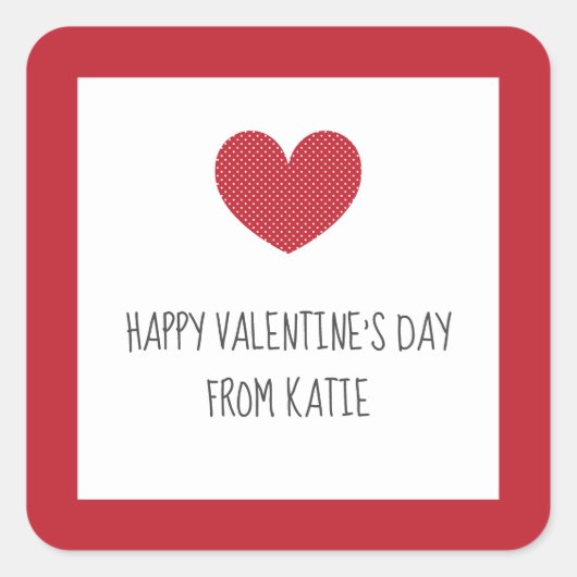 stickers Saint Valentin pour valentines en classe (Devant)