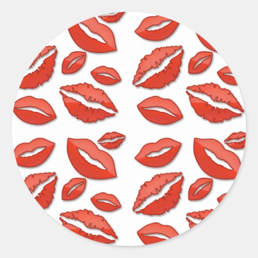 Stickers Saint Valentin Red Lips (Devant)