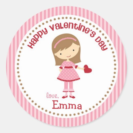 Stickers Saint Valentin (rose) - Enfants Enfants (Devant)