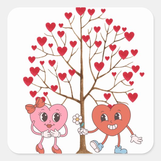 Stickers Saint Valentin, Stickers Coeur, Amour (Devant)