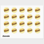 Stickers sandwich Po'Boy de crevettes de la Nouvel (Feuille)
