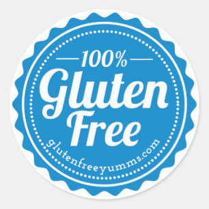 Stickers sans gluten 100% bleu