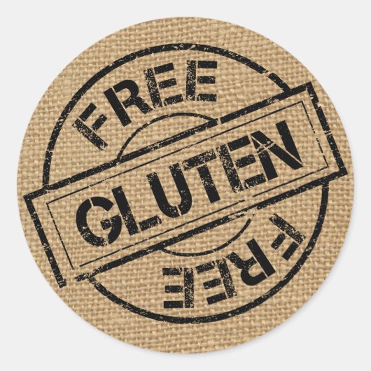 Stickers sans gluten Burlap Rustique (Devant)