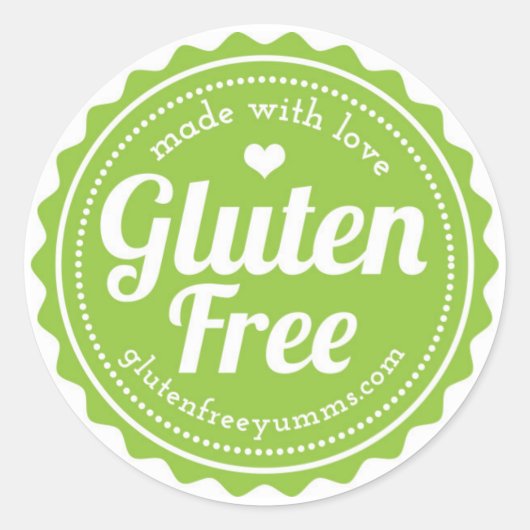 Stickers sans gluten — Fabriqué avec amour (Devant)