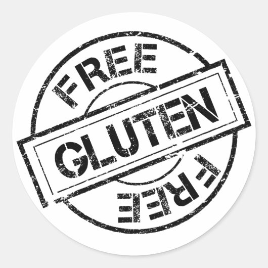 Stickers sans gluten noir et blanc (Devant)