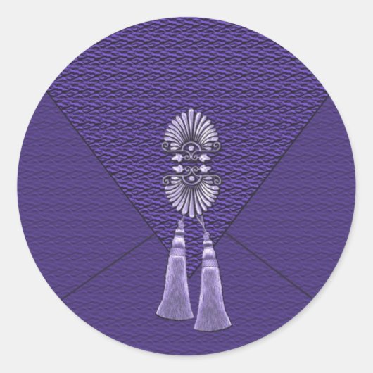 Stickers Sapphire Blue Tassel élégant (Devant)