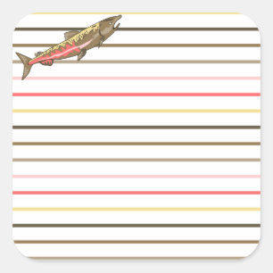 Stickers - Saumon Chinook sur les bandes