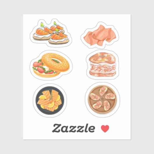 Stickers Saumons fumés (Feuille)