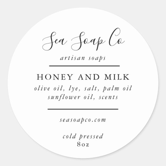 Stickers savon personnalisables (Devant)