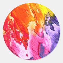 Stickers Sceau à enveloppe de peinture arc-en-ciel