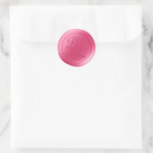 Stickers Sceau Bubblegum Pink 2 Letter Monogram Wa (Sac)