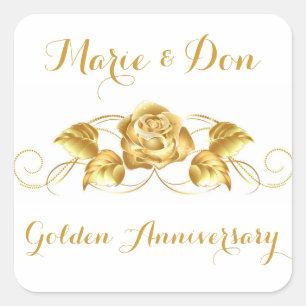 Stickers Sceau d'enveloppe Anniversaire doré sur m