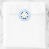 Stickers Sceau d'enveloppe bleu ciel Monogramme A (Sac)