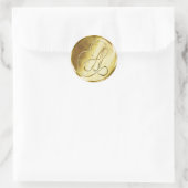 Stickers Sceau d'enveloppe d'or Monogramme Faux (Sac)