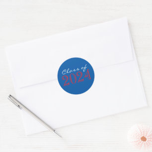 Stickers Sceau d'enveloppe rouge et bleu