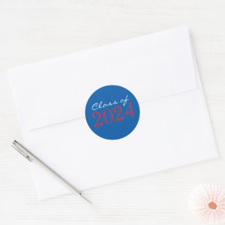 Stickers Sceau d'enveloppe rouge et bleu