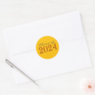 Stickers Sceau d'enveloppes d'or et de marron